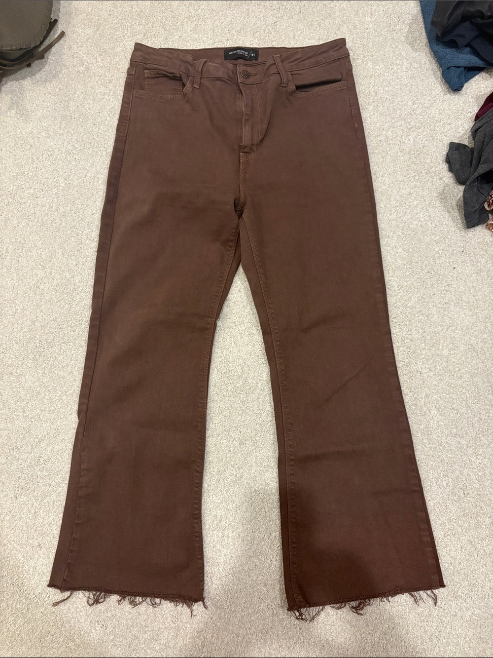 Just Black Brown Straight-Leg Jeans